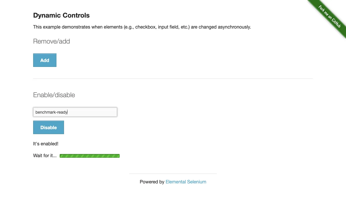 Dynamic Controls test completed by ego (lite) with benchmark-ready entered