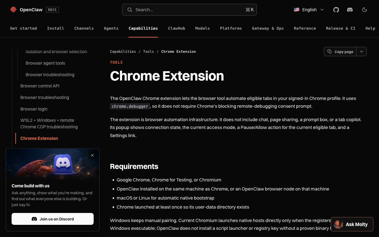 OpenClaw official Chrome extension documentation reviewed on September 10, 2026